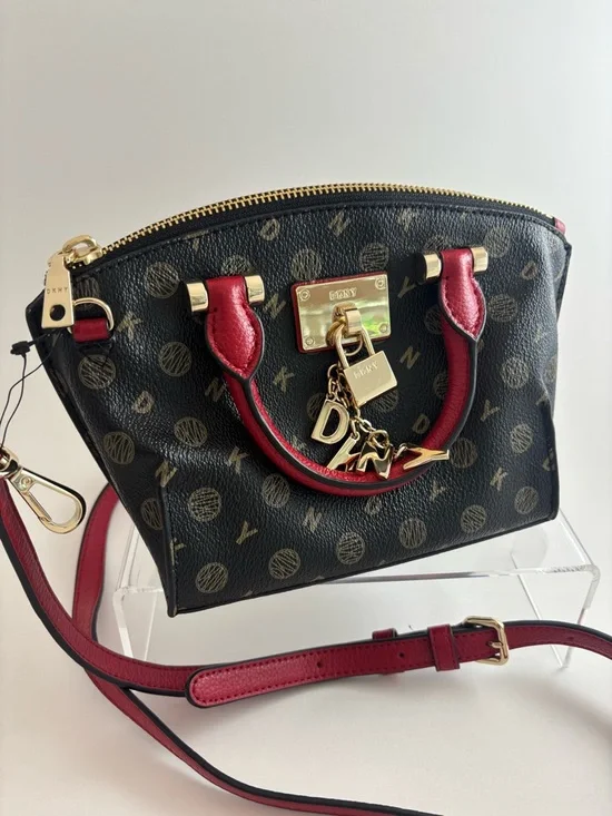 DKNY Elissa Mini Heritage Logo Satchel - Picture 1 of 9